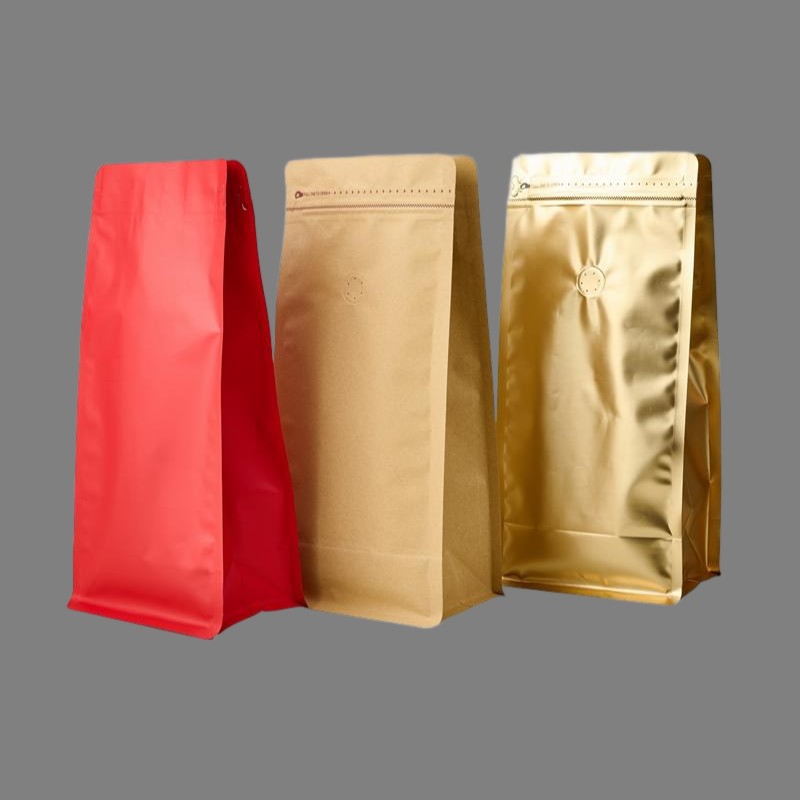 coffee flat bottom pouch with valve (4)