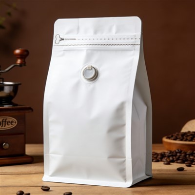 Bag Coffi Gwaelod Fflat gyda Falf